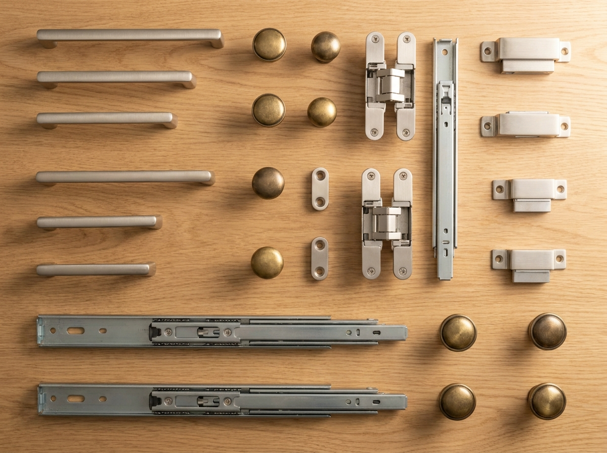 Cabinet hardware top-down